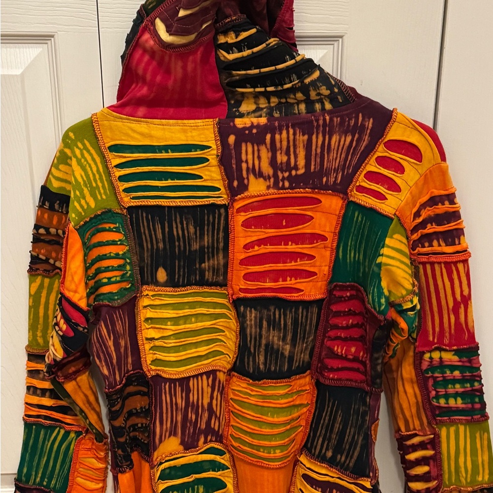 Multicolor Patchwork Utility Jacket for Women - image 4